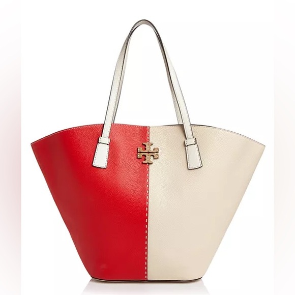 Tory Burch McGraw Color-Block Shopper Tote - Picture 13 of 14